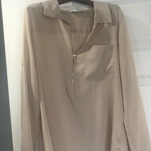 Tan with gold accents